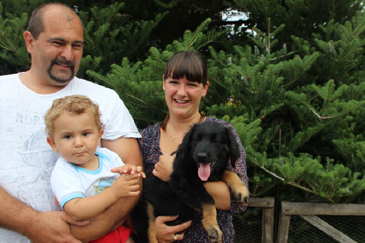 Cora mit Nina, Gert und Jonas